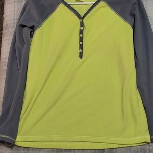 Women's Super Soft Fleecey Long Sleeve Two-Tone Top Med Sonoma Life & Style  Med
